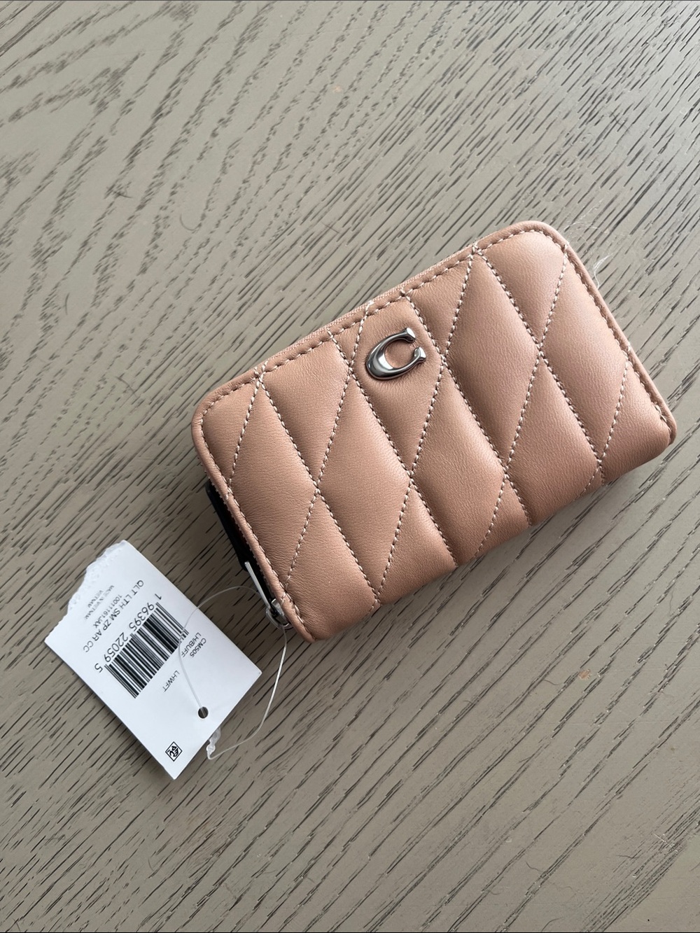 Coach Quilted Card Case / Buff